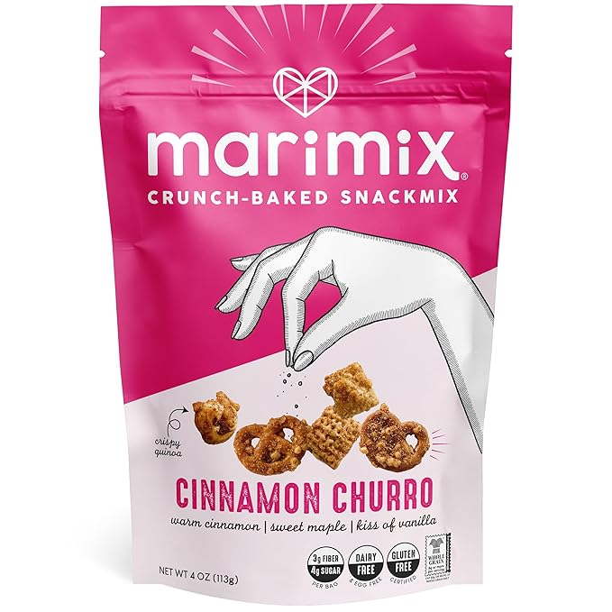Marimix Snack Mix | Cinnamon Churro | Crunch Baked Sweet & Salty Savory Plant Based Naturally