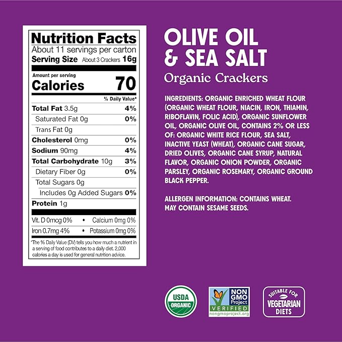 Milton's Organic Crackers Variety Bundle (Multi-Grain, Olive Oil & Sea Salt, Himalayan Salt)