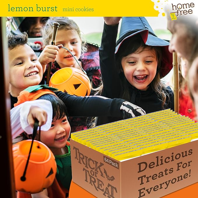 Homefree Treats You Can Trust Gluten Free Mini Cookies, Single Serve, Lemon Burst, 1.0 Ounce (Pack