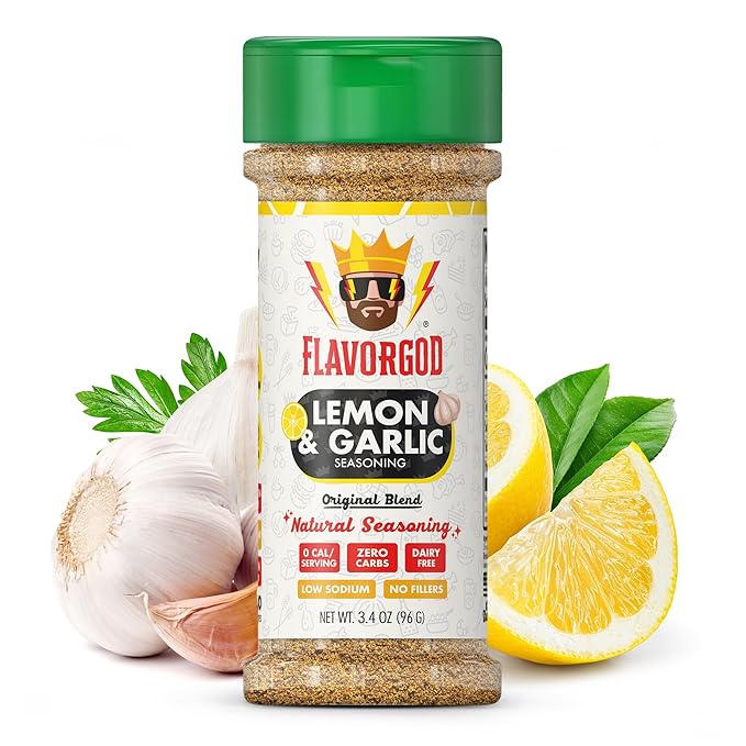 Lemon Garlic Seasoning Mix by Flavor God - Premium All Natural & Healthy Spice Blend for Chicken