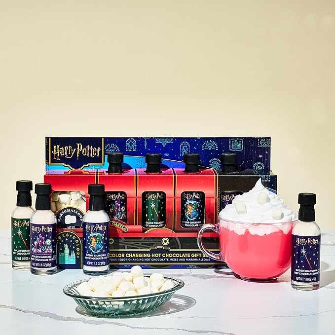 HARRY POTTER, Color Changing Hot Chocolate Gift Set, Includes 4 Bottles of Color Changing Hot Cocoa