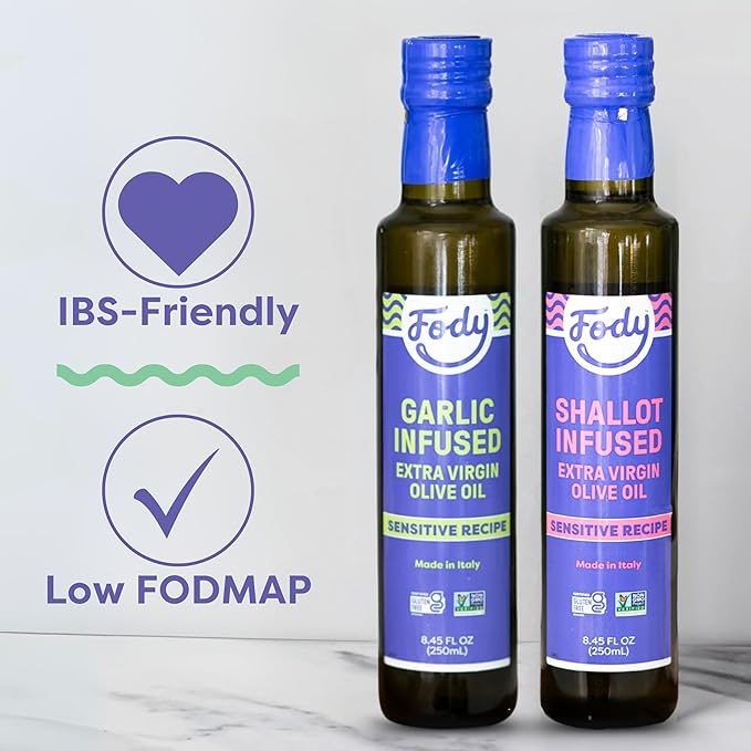 Fody Foods Shallot Infused Extra Virgin Olive Oil, 8.45 Oz, Low FODMAP Certified, Gut & IBS