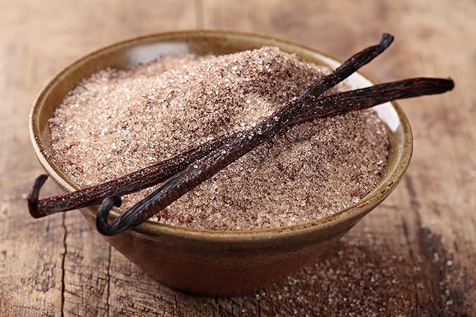 Pure Vanilla Bean Sugar - Made with Real Madagascar Pods & Pure Cane Sugar - For Cooking, Baking, &