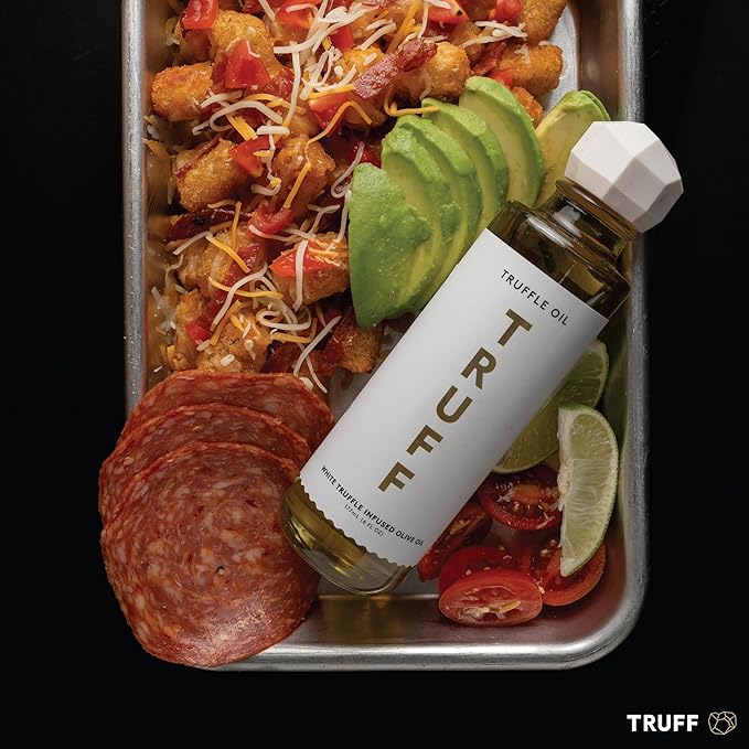 TRUFF White Truffle Oil - White Truffle Infused Olive Oil - Gourmet Dressing, Seasoning, Marinade