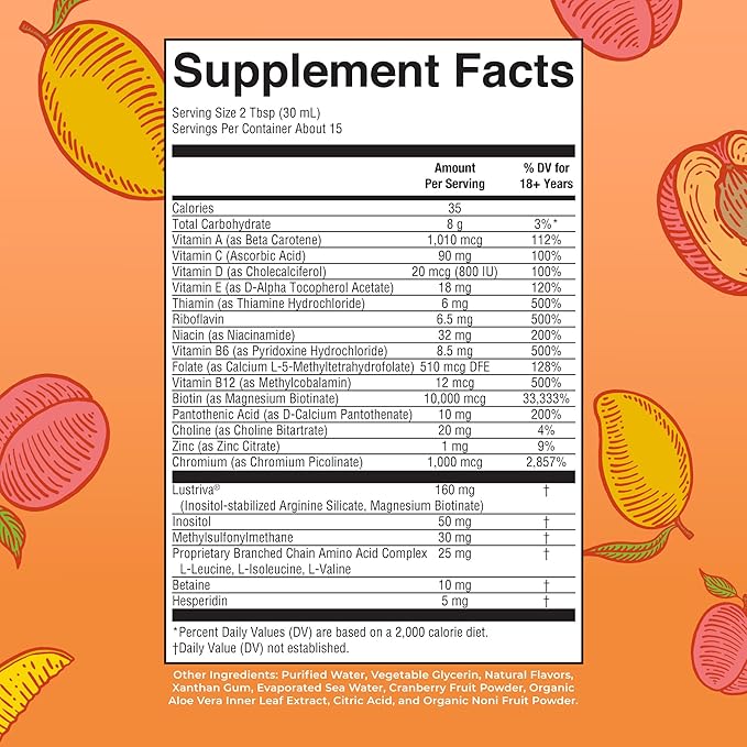 MaryRuth's Liquid Multivitamin + Hair Growth | Biotin 10000mcg | Lustriva Hair Growth Supplement |