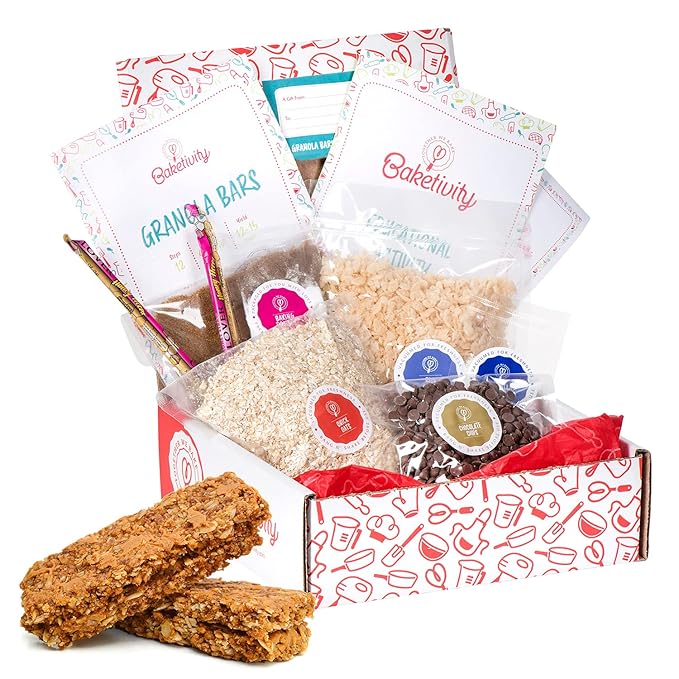 BAKETIVITY Kids Baking DIY Activity Kit - Bake Delicious Healthy Gluten Free Granola Bars with