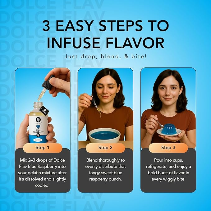 Dolce Flav Blue Raspberry Extract ??2 Ounce Oil-Soluble Kosher, Sugar-Free, Concentrated Blue