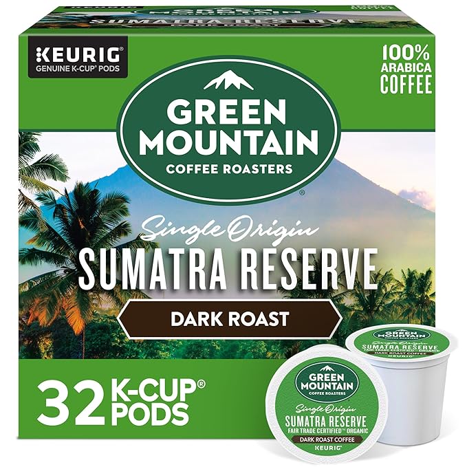 Green Mountain Coffee Roasters Sumatra Reserve Coffee, Keurig Single-Serve K-Cup pods, Dark Roast