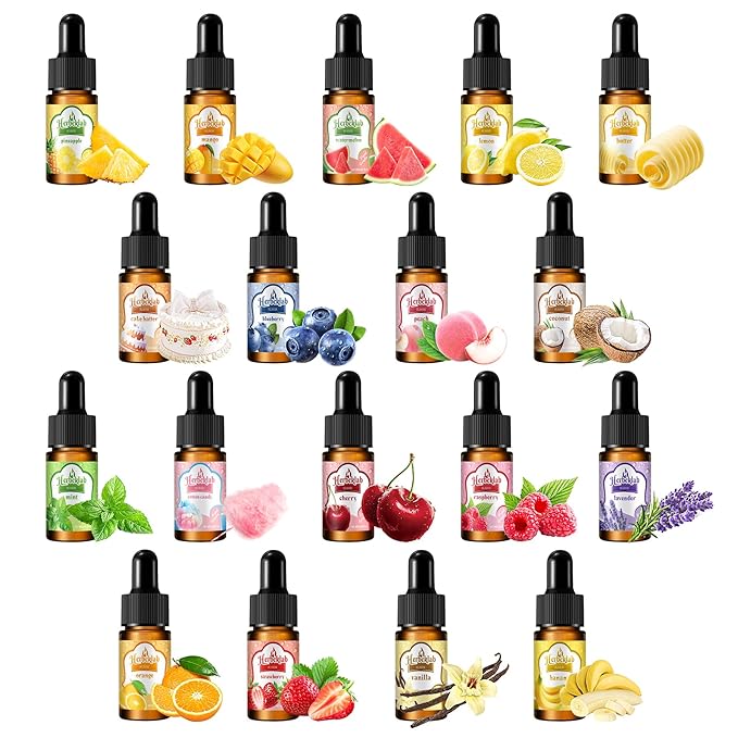 Food Flavoring Oil - Candy Flavoring for Candy Making 18 x 0.35 Fl Oz Extracts and Flavorings for