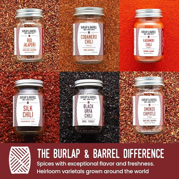 Burlap & Barrel Chili 6-Pack Gift Set- As Seen on Shark Tank! 6 of Our Favorite Chilis From Around