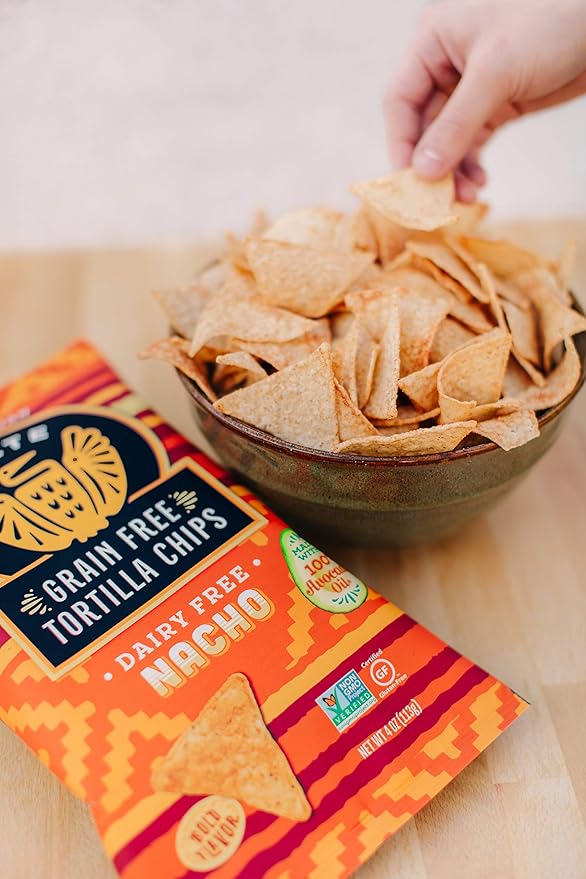 Siete Tortilla Chips | Grain Free | Gluten Free Chips | Paleo & Vegan Snacks | Non GMO | Nacho, 5