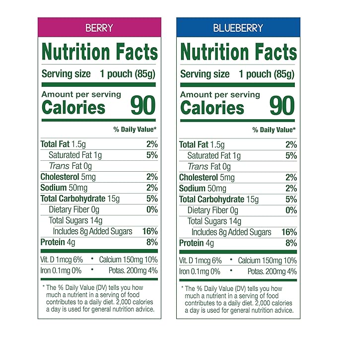 GoGo squeeZ yogurtZ Variety Pack, Blueberry & Berry, 3 oz (Pack of 20), Kids Snacks Made from Real
