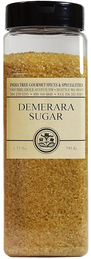India Tree Demerara Sugar, 1.75 lb | Vegan, Non-GMO, Gluten-Free and Fair Trade Unrefined Cane