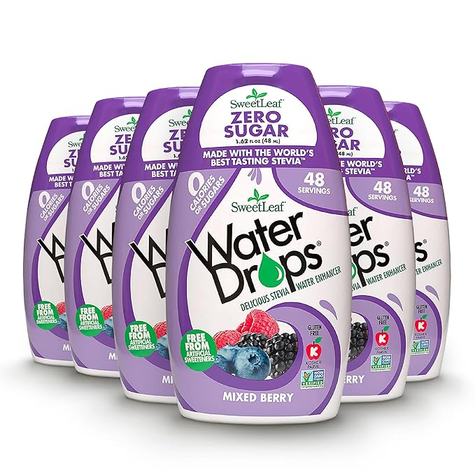 SweetLeaf Water Drops, Mixed Berry ??Sugar-Free Water Enhancer Drops, Stevia & Monk Fruit Sweetener