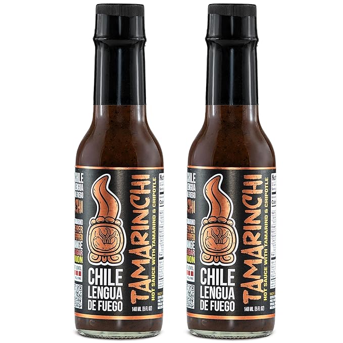 Hot Sauce | Chile Lengua de Fuego (Pack of 2, Tamarinchi) – Mild Tamarind & Chipotle Hot Sauce with