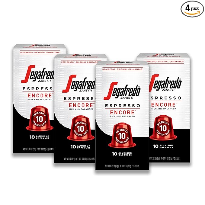 Segafredo Zanetti Espresso Capsules – Aluminum Pods for Nespresso Original Machines – Medium-Dark