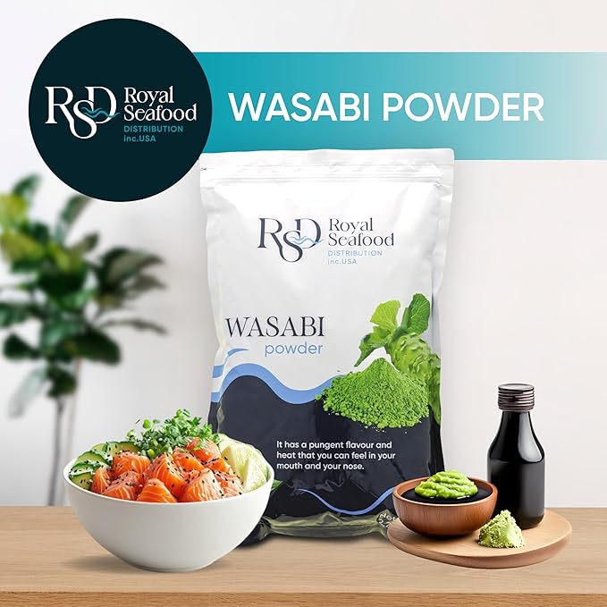 RSF ??Premium Wasabi Powder 2.2 LB (1kg) ??Real Japanese Horseradish Root ??Intense Heat for Sushi