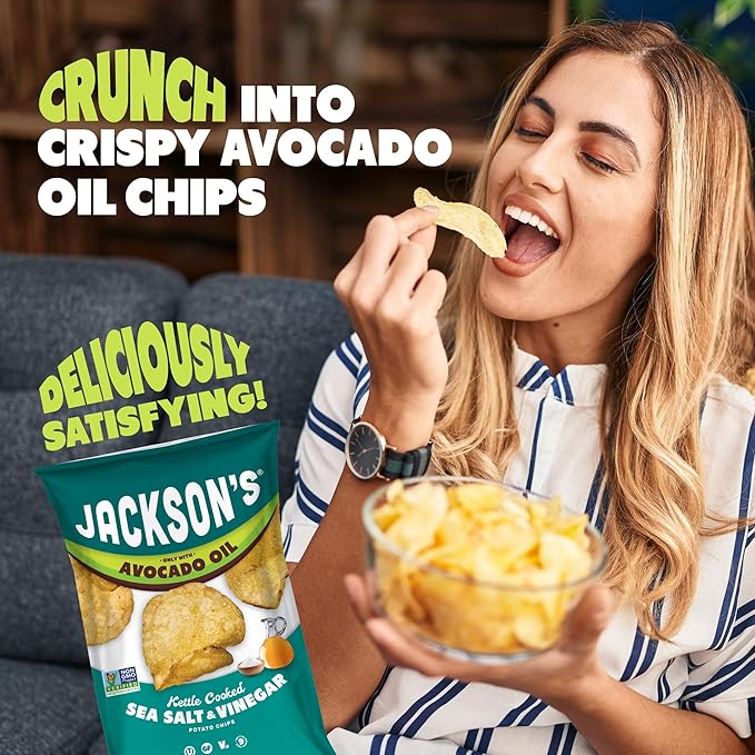 Jackson?™s Classic Kettle Potato Chips (Variety Pack, 5 oz, Pack of 7) - Made with Premium Avocado