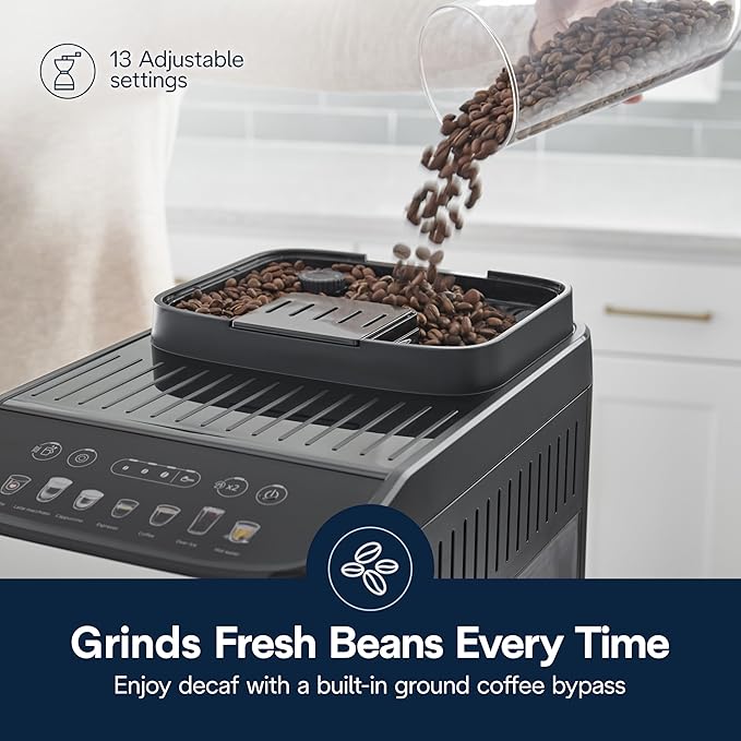 De'Longhi Magnifica Evo Automatic Espresso & Coffee Machine with Auto Milk Frother, Built-in