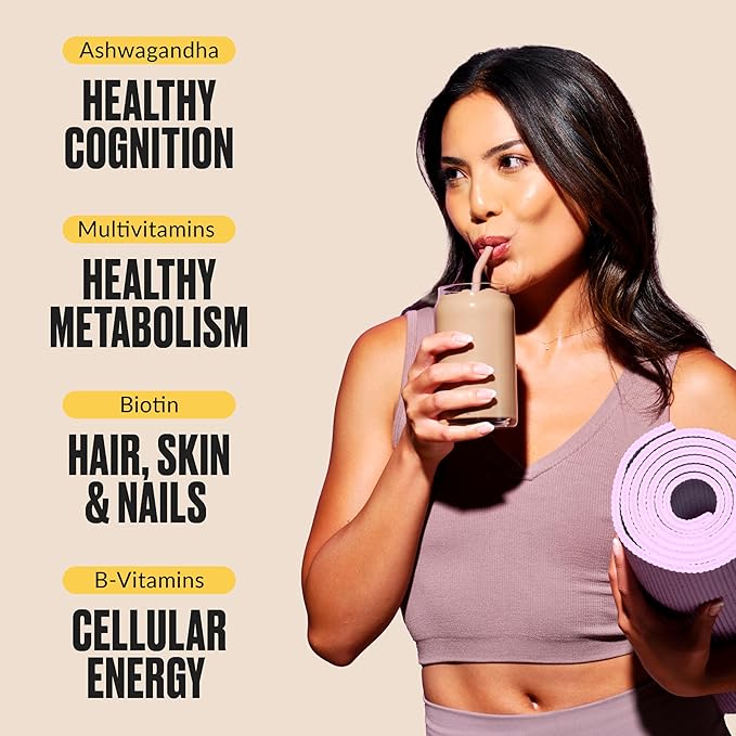 VitaHustle ONE Protein Coffee - Superfood Meal Replacement Powder, Plant Based Protein Shake