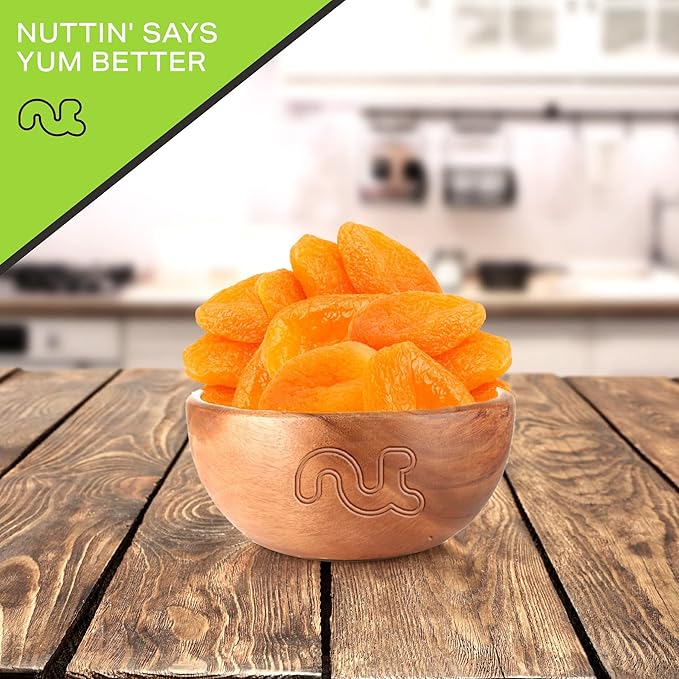 NUT CRAVINGS - Sun Dried Turkish Apricots, No Sugar Added, Unsweetened (16oz, 1 LB) Bulk Dry Fruits
