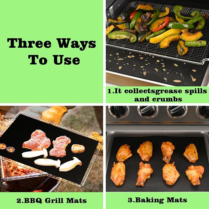 WMKGG 4 PCS Toaster Oven Liner for Ninja Flip Toaster Oven, Air Fryer Liners, Non-Stick Reusable
