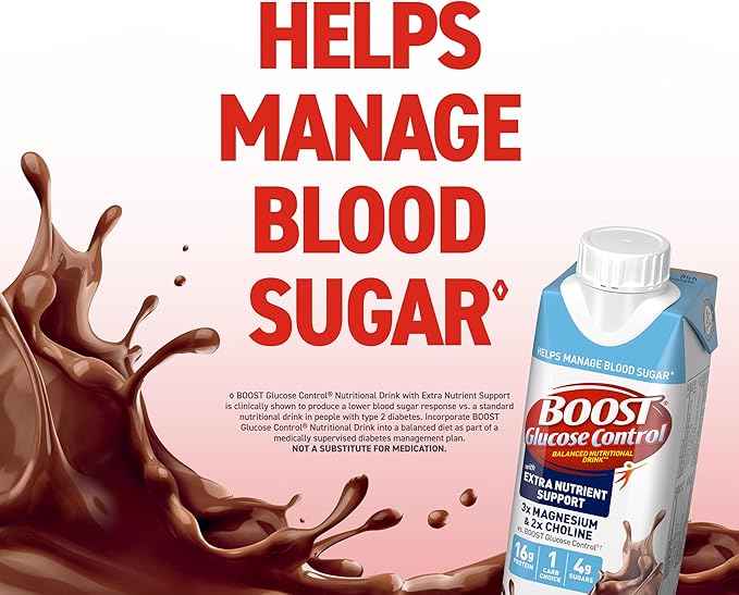 BOOST Glucose Control Ready to Drink Nutritional Drinks with Extra Nutrient Support Drink, Rich