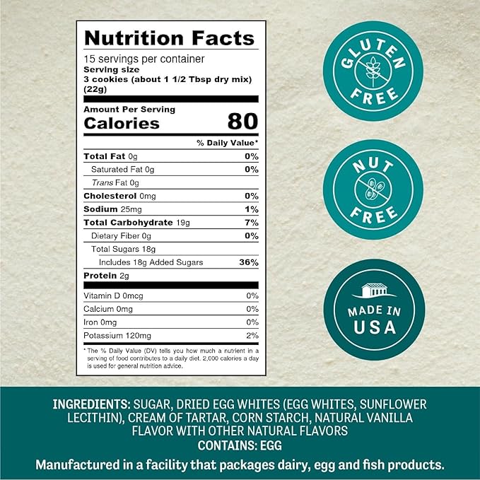 Judee's Gluten Free Complete Meringue Powder Mix - 11.4 Oz for Baking and Decorating - Gluten-Free