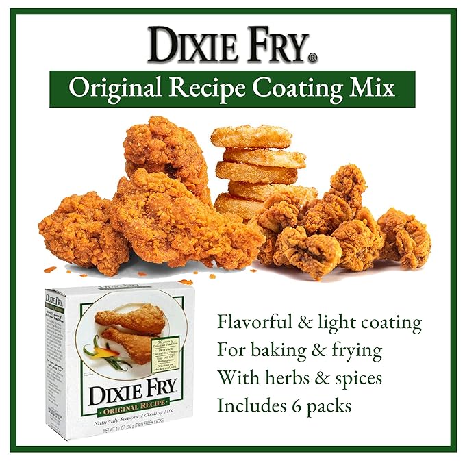 10-Ounce Original Recipe Coating Mix for Fried Chicken, Pork Chops, & Seafood (Pack of 6)