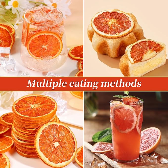 iGAOZM Dried Blood Orange Slices,3.52oz/100g,Dehydrated Orange Chips,No Sugar Added,Natural Citrus