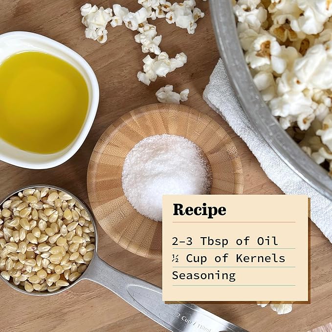 Organic White Popcorn Kernels 6 lb Bag, Non-GMO & Gluten Free, Sodium-Free, Pesticide-Free