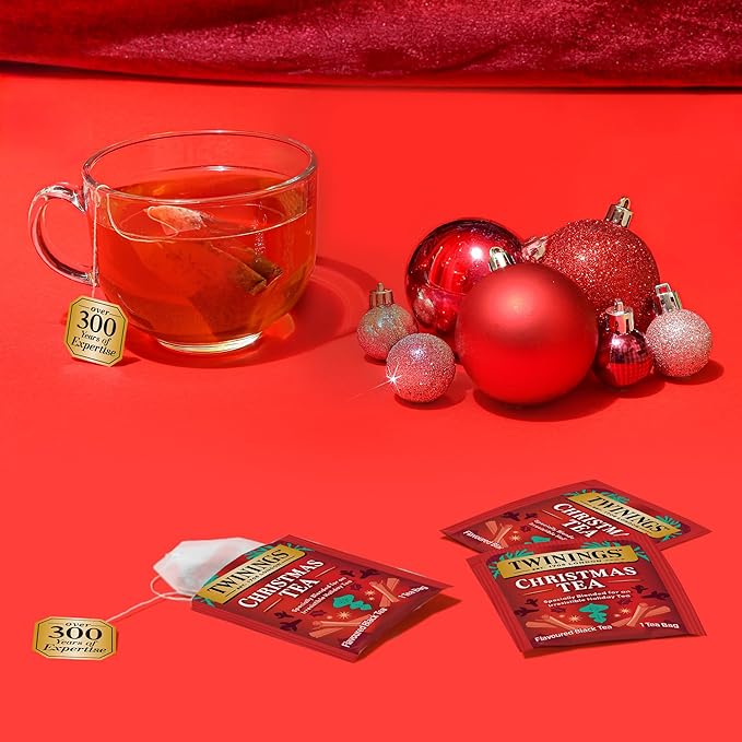 Twinings Christmas Black Tea Individually Wrapped Bags, 20 Count (Pack of 1), Aromatic Cinnamon &