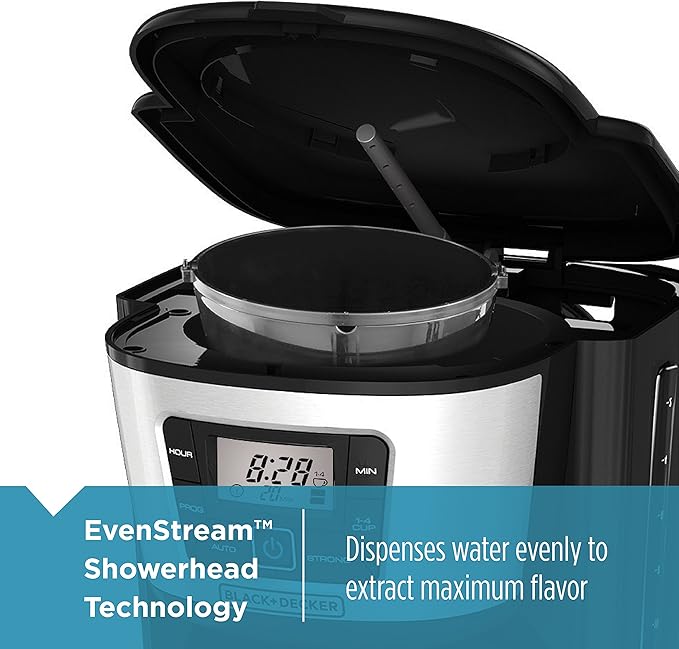 BLACK+DECKER 12-Cup Thermal Coffee Maker, Keep Coffee Hot with Insulated Stainless Steel Carafe