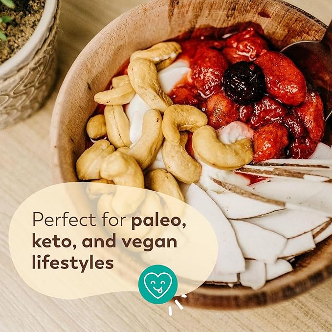 Lark Ellen Farm Unsalted Organic Raw Cashews, Sprouted, Air-Dried, Gluten-Free, Non-GMO, Vegan