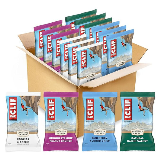 CLIF BAR - Variety Pack - 4 Flavors - Made with Organic Oats - Energy Bars - Non-GMO - Plant Based
