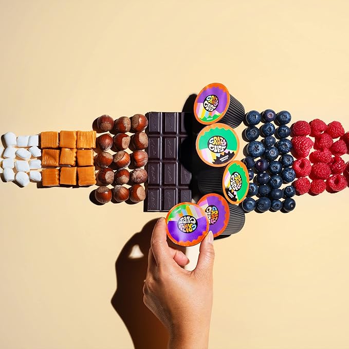 Crazy Cups Flavored Coffee in Single Serve Coffee Pods - Flavor Coffee Variety Pack Chocolate 40
