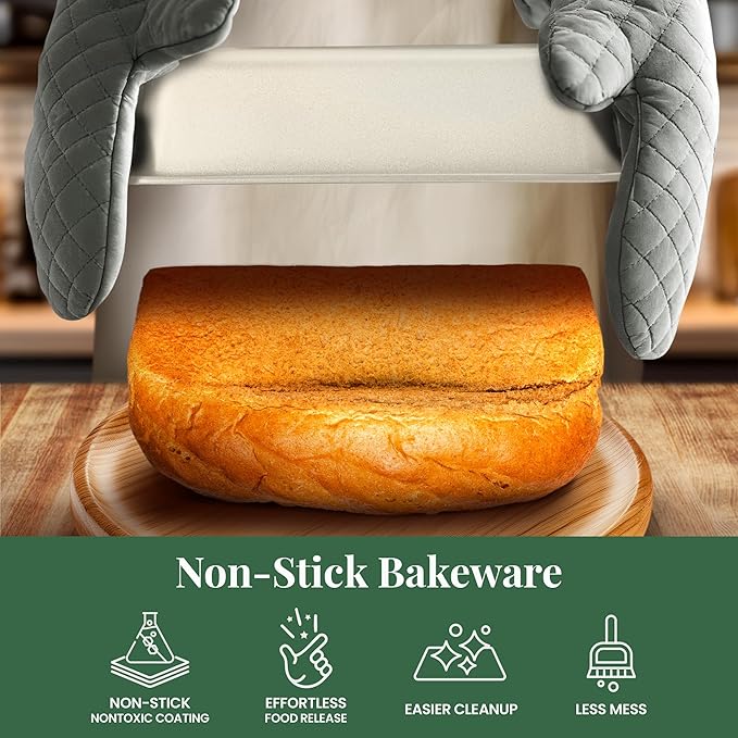 Larder & Vine 8-Piece Bakeware Set | Non-Stick Baking Set with Ceramic Finish | PFAS, PFOA, PTFE