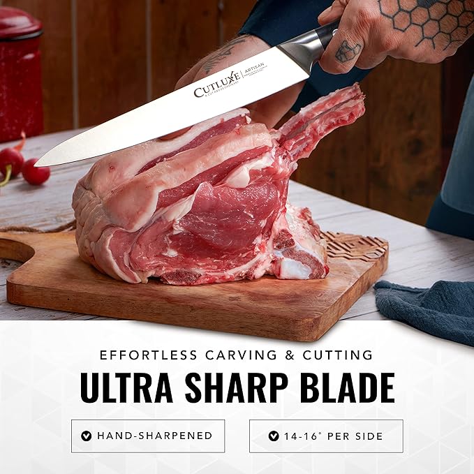 Cutluxe Turkey Carving Knife Set Carving Fork & Knife for Meat, BBQ, Brisket Razor Sharp Premium