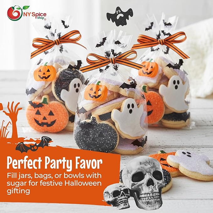 NY Spice Shop Orange-Black-Lavender Sanding Sugar - Sweet Colorful Edible Sprinkles for Candy