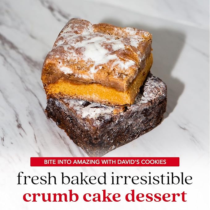 David's Cookies Fresh Baked Gourmet Crumb Cake Food Gift Basket - Gourmet Crumb Cake Assortment