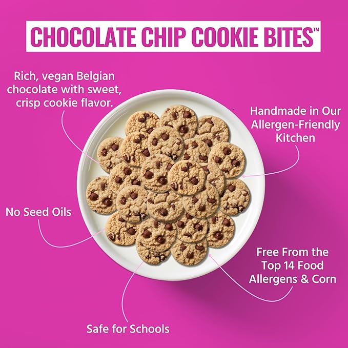 Every Body Eat Crunchy Cookie Bites, Gluten & Dairy Free, Vegan, School Safe Lunch Snacks, Single