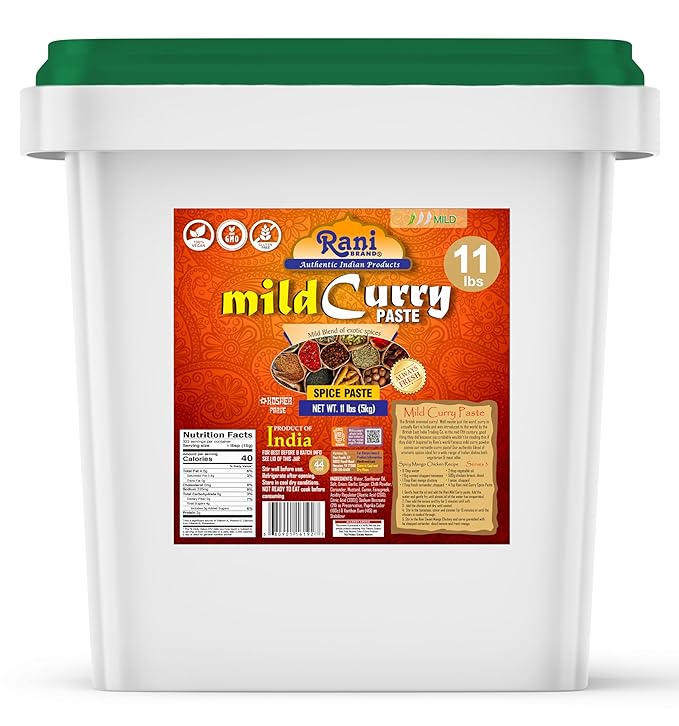 Rani Curry Paste MILD (Spice Paste) 176oz (11lbs) 5kg Bulk ~ No Colors | All Natural | NON-GMO |