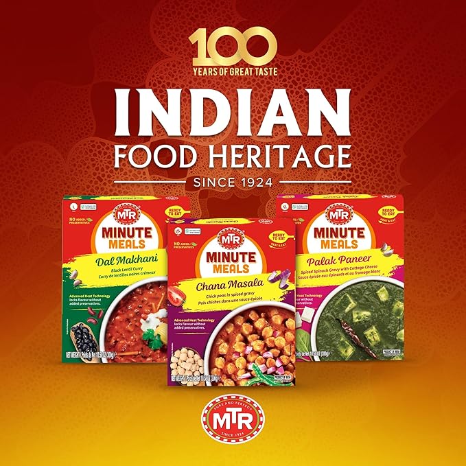 MTR - Minute Meals: Chana Masala - Savory Chickpeas in Spiced Gravy - Authentic Indian Ready-to-Eat