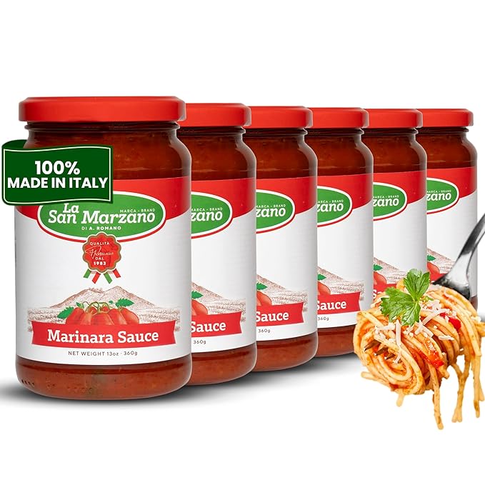 La San Marzano Marinara Sauce, 13 oz, Pasta Sauce Made in Italy, All Purpose Tomato Premium
