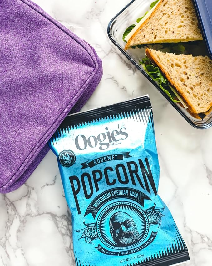Oogie's Gourmet Popcorn | 20 Pack | Wisconsin Cheddar 1848 Flavor | Gluten Free Popcorn Snacks |