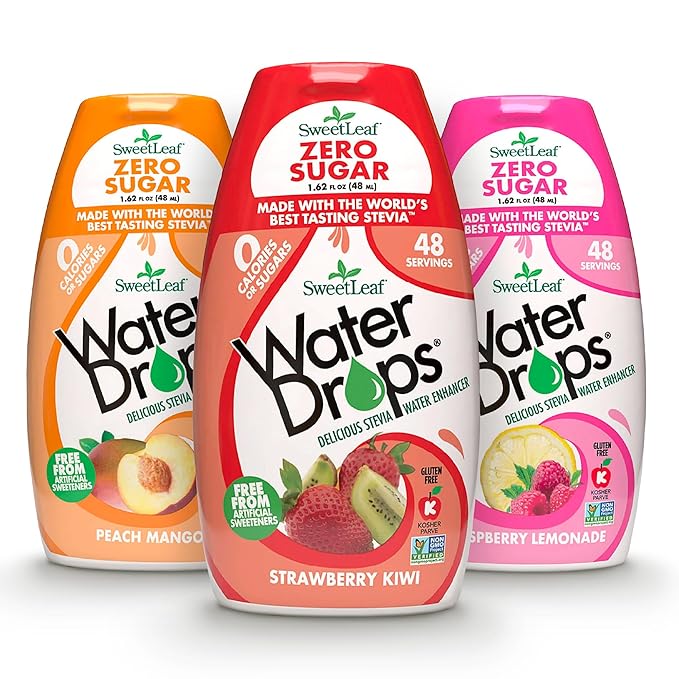 SweetLeaf Water Flavoring Drops - Stevia Water Enhancer, Sugar Free, Zero Calorie Water Additive