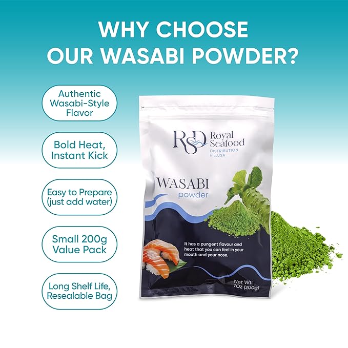 RSF ??Premium Wasabi Powder 200g (7 oz) ??Real Japanese Horseradish Root Powder for Sushi, Sashimi