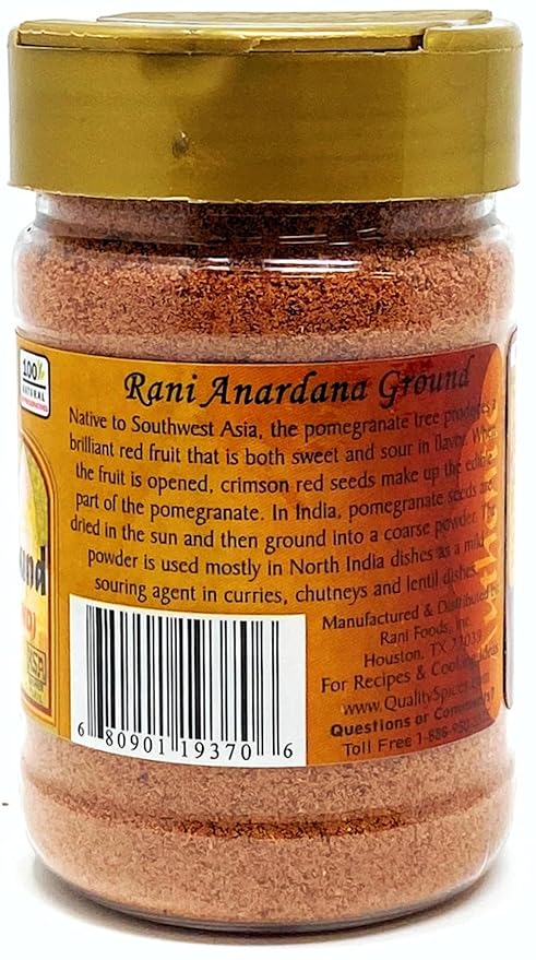 Rani Anardana (Pomegranate) Ground, Indian Spice 3oz (85g) PET Jar ~ All Natural | No Color |