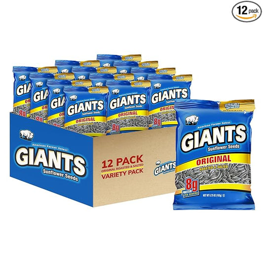 GIANTS Original Sunflower Seeds - Sunflower Seeds to Eat, Sunflower Seeds Bulk, Lightly Salted