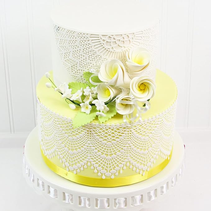 Global Sugar Art Tropical Frangipani Plumeria Sugar Cake Flowers Wedding Cake Topper Large, White